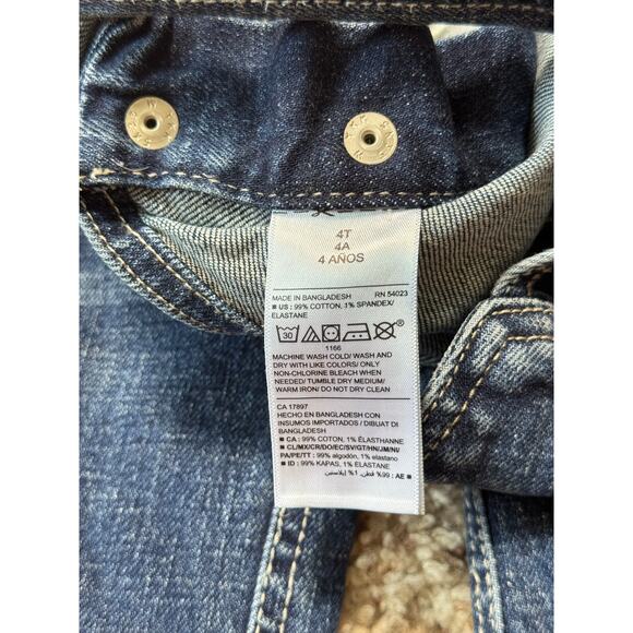 Boys Old Navy Carpenter style Deinm/Jean Overalls size 4T; Adjustable sizing; - Picture 7 of 11